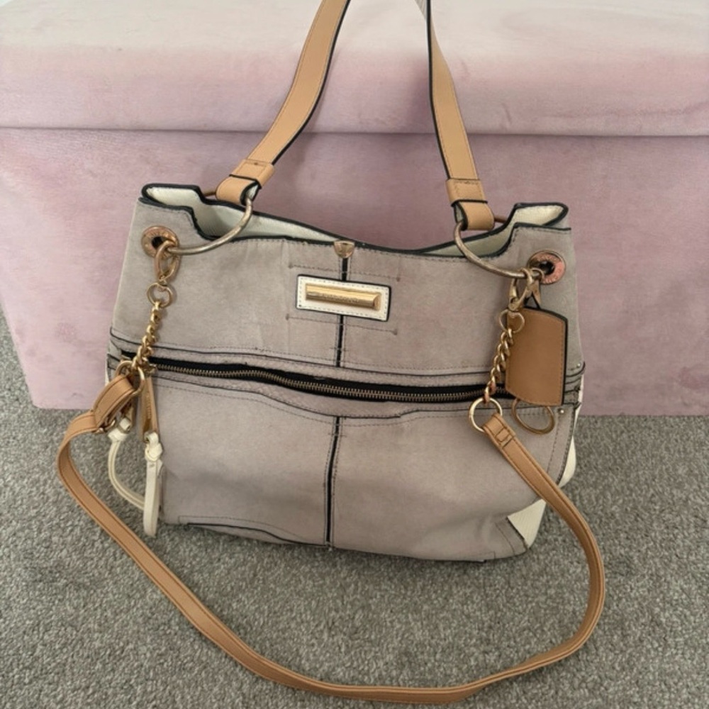 Women’s Taupe & Tan Shoulder Tote Bag